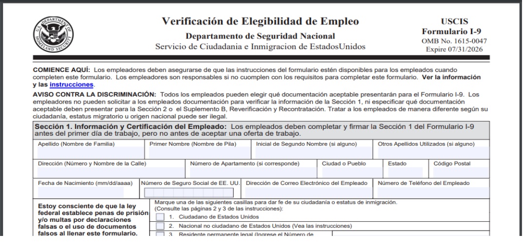 Verificaci N De Elegibilidad De Empleo Gu A Completa Para Empleadores