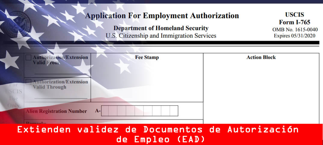  Extensión automáticamente autorización de empleo 