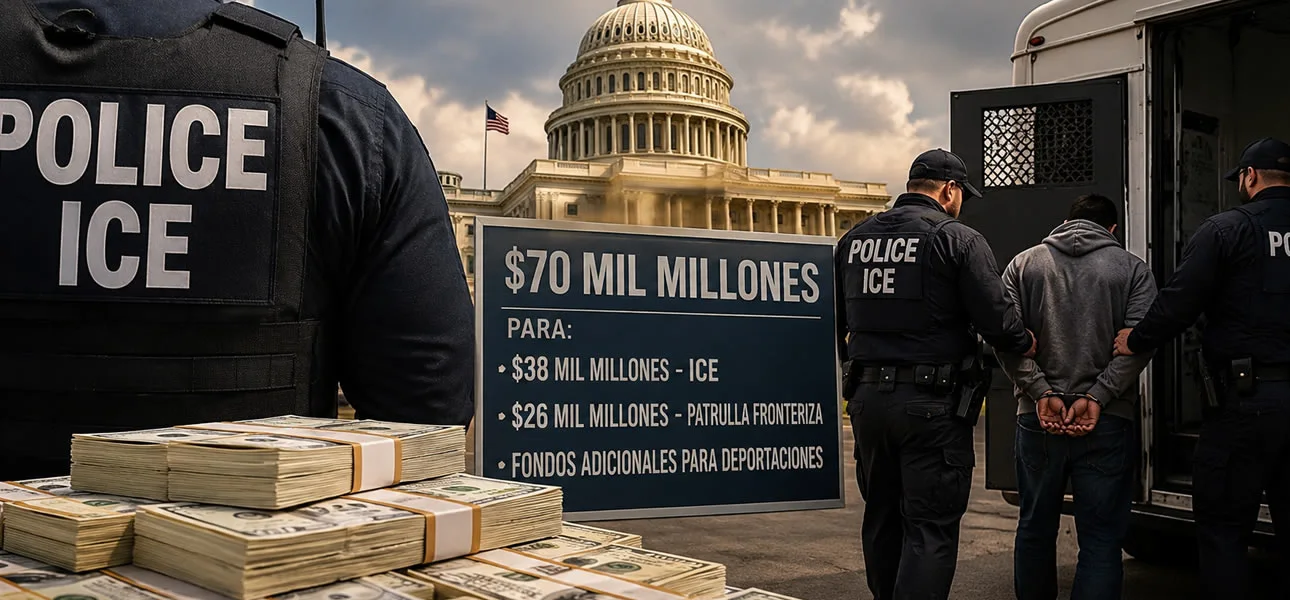 Cámara de Representantes aprueba 70 mil millones para ICE y la Patrulla Fronteriza durante el mandato de Trump