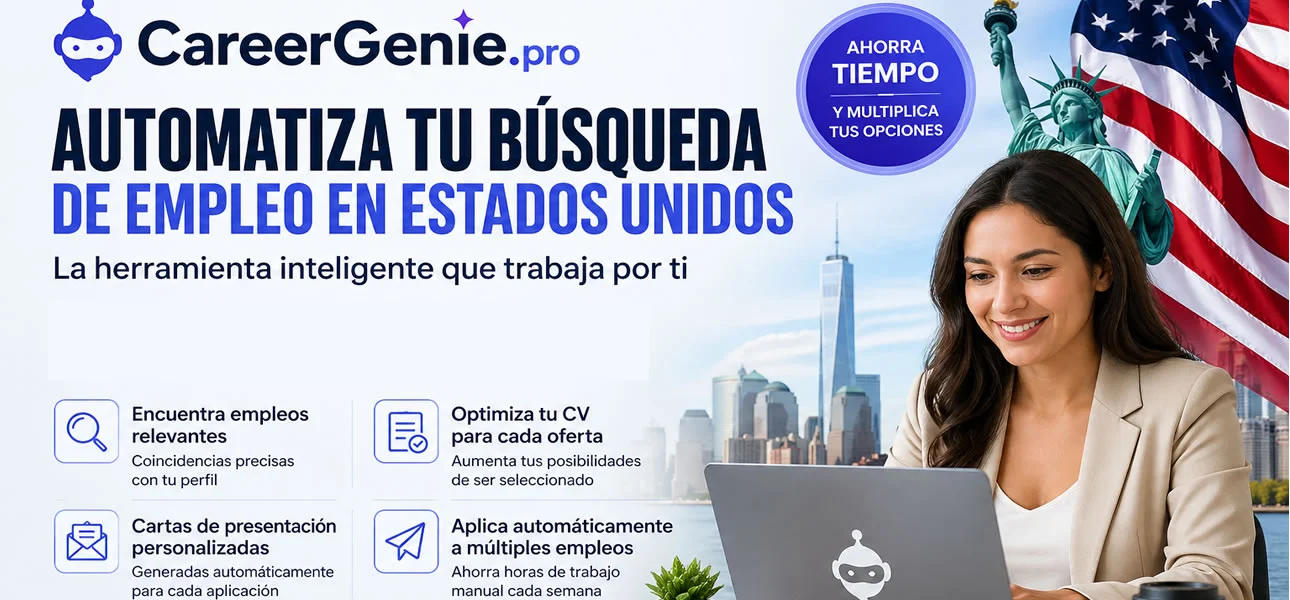 Buscar trabajo en Estados Unidos con CareerGenie.pro