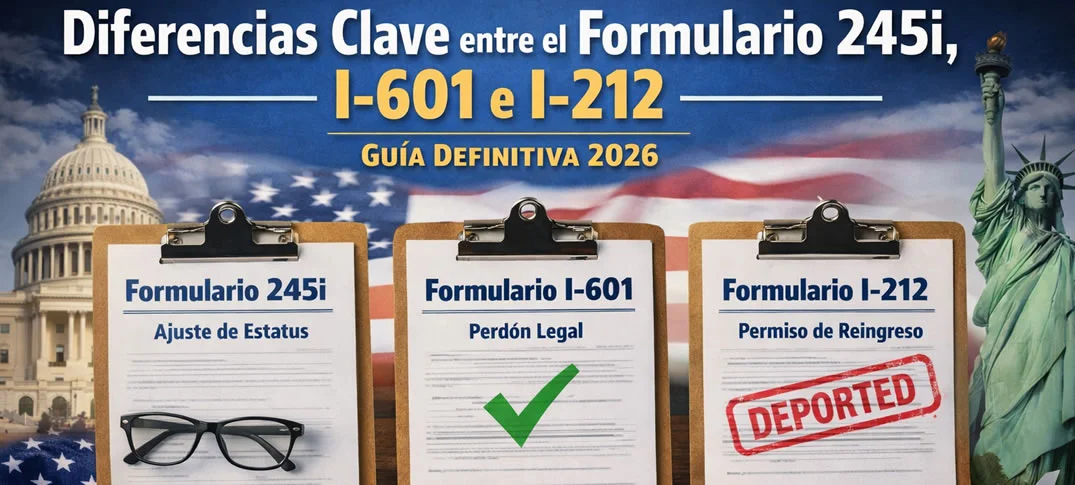 Diferencias entre el Formulario 245i Formulario I-601 y el Formulario I-212 