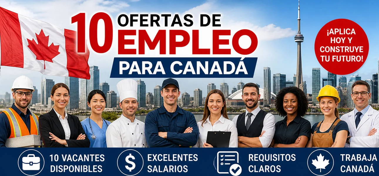 Ofertas de empleo para Canadá Mayo 2026