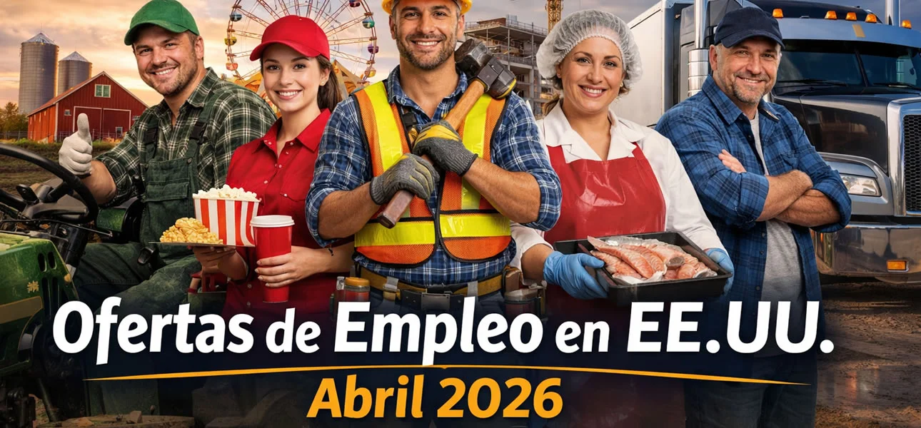 Empleos Disponibles en Estados Unidos Abril 2026 