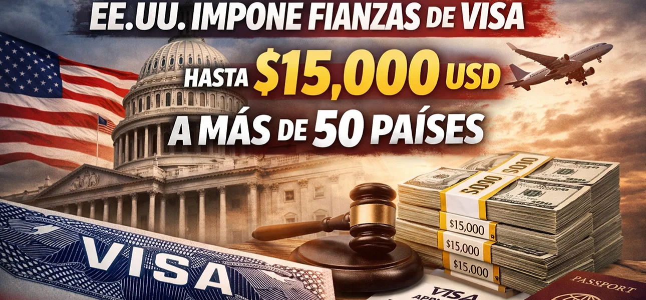 fianzas de visa Estados Unidos países afectados 2026