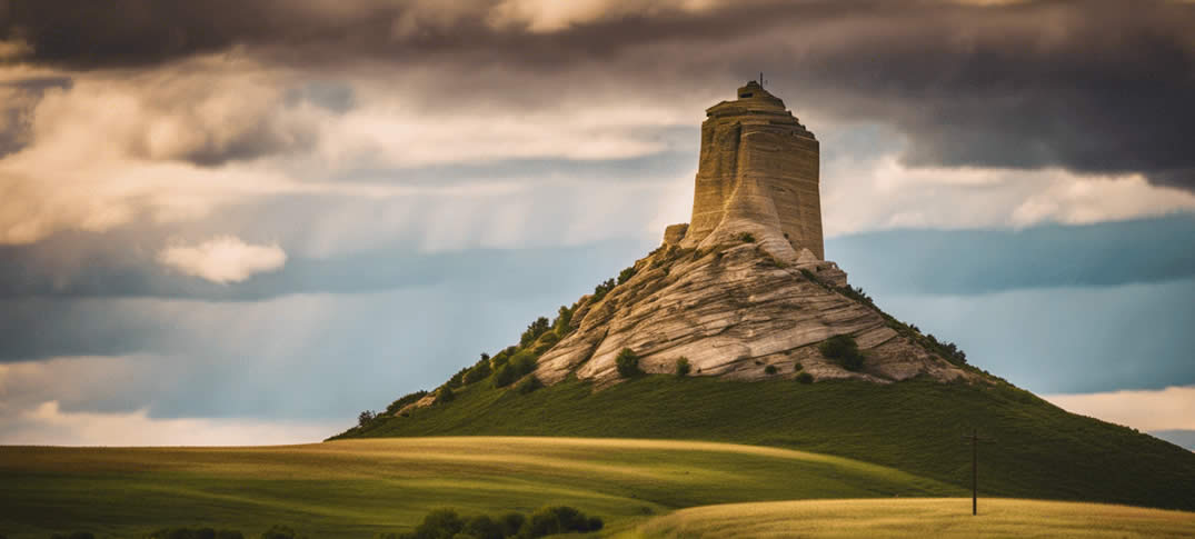 Roca de la Chimenea en Nebraska