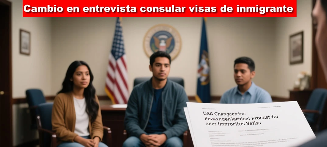 cambia el proceso de entrevistas para visas de inmigrante
