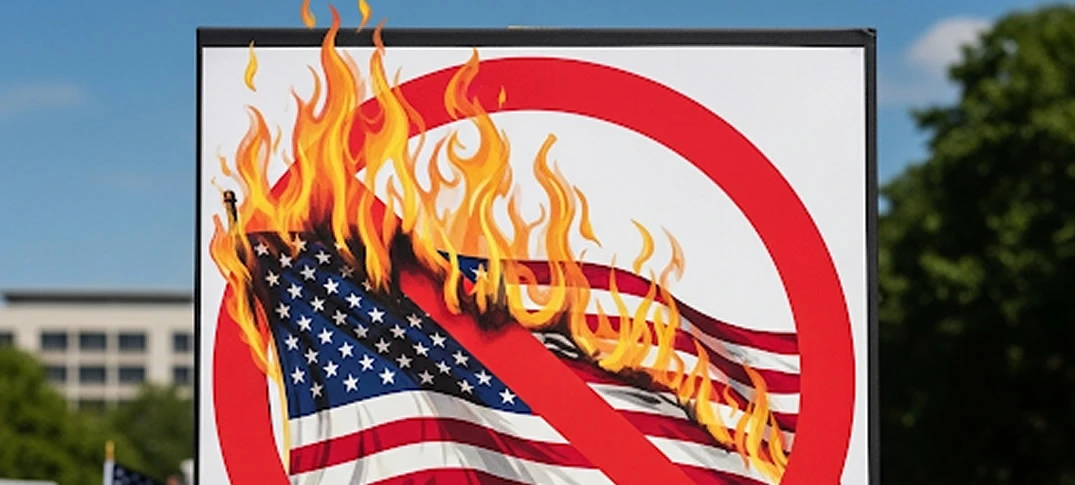Quemar de la bandera de EE.UU.
