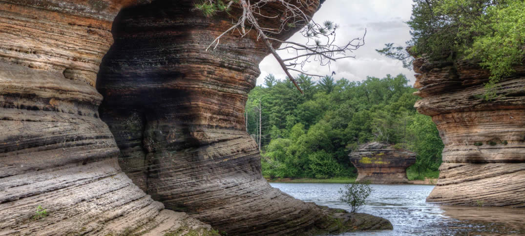 Formación rocosa Dells Estados Unidos